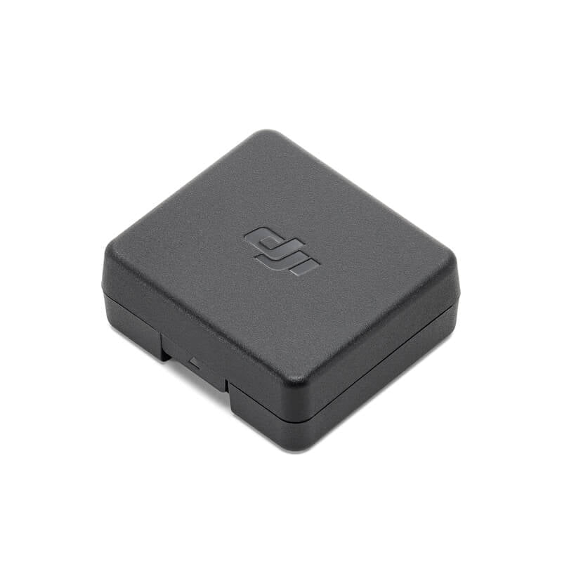 Black rectangular device with a logo on a white background