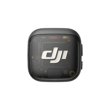 Black DJI Mic 3 transmitter device with DJI logo on a white background