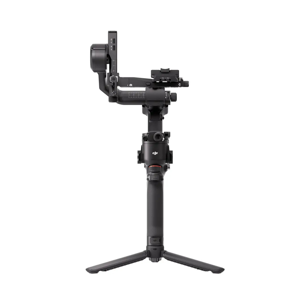 Black camera stabilizer on a white background
