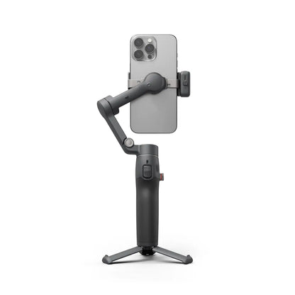 Phone holder with adjustable arm on a white background