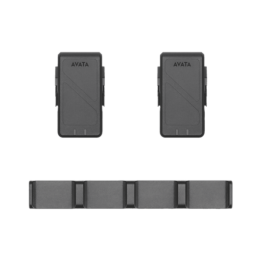 Three gray AVATA products on a black background