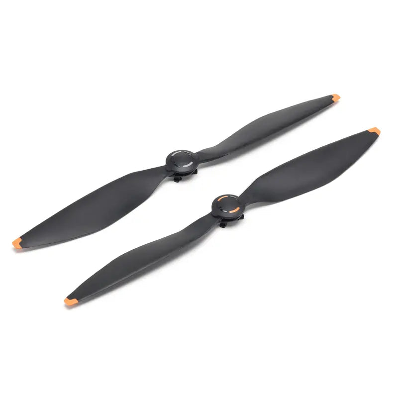 Two black propellers on a white background