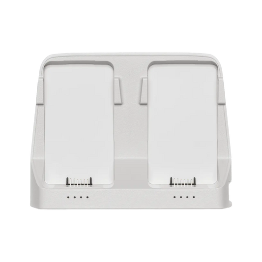 White electronic device with two screen-like components on a white background