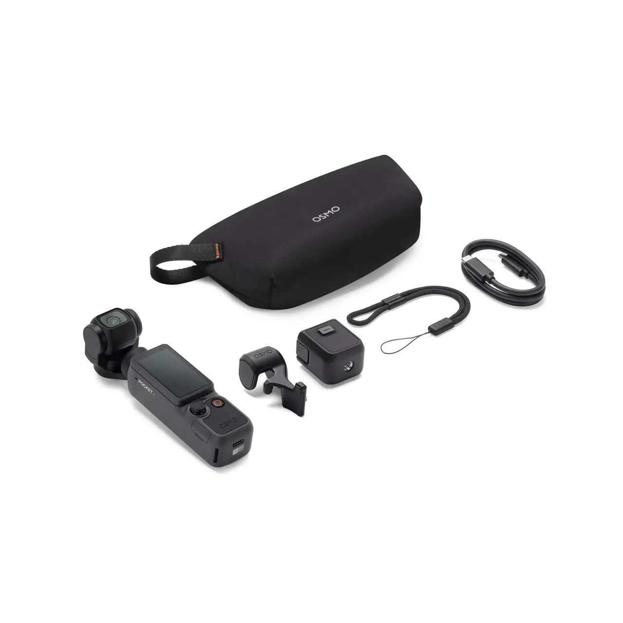 Gopro camera and accessories on a white background