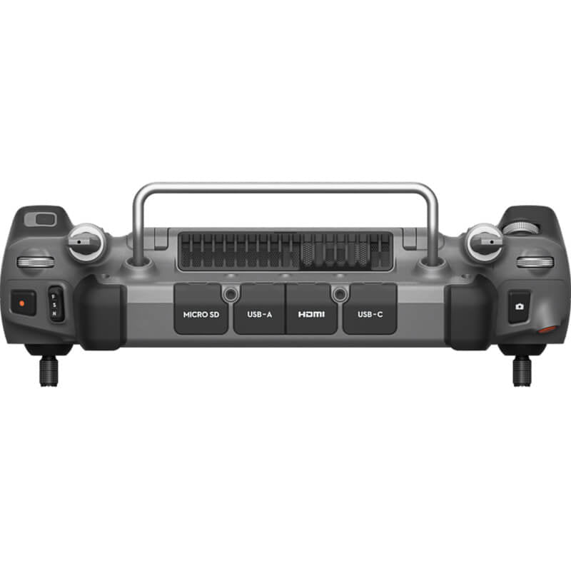 Back view of a electronic device with ports on a white background