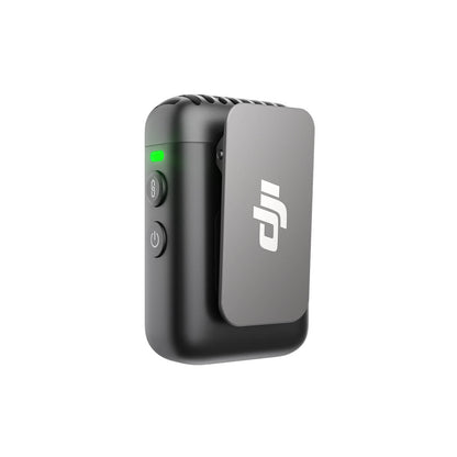 DJI Mic 2 device with DJI logo on a white background
