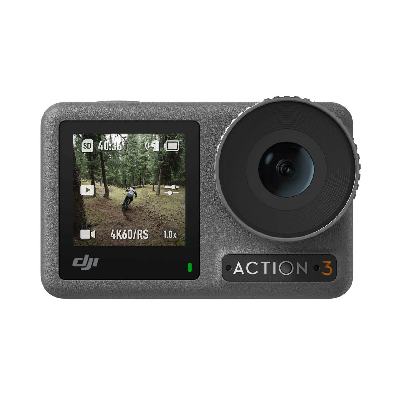 DJI Action 3 action camera on a white background