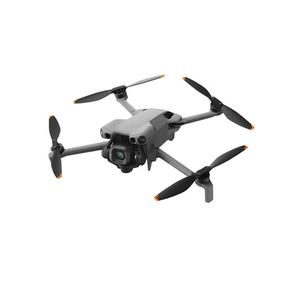 Gray drone with four propellers on a white background