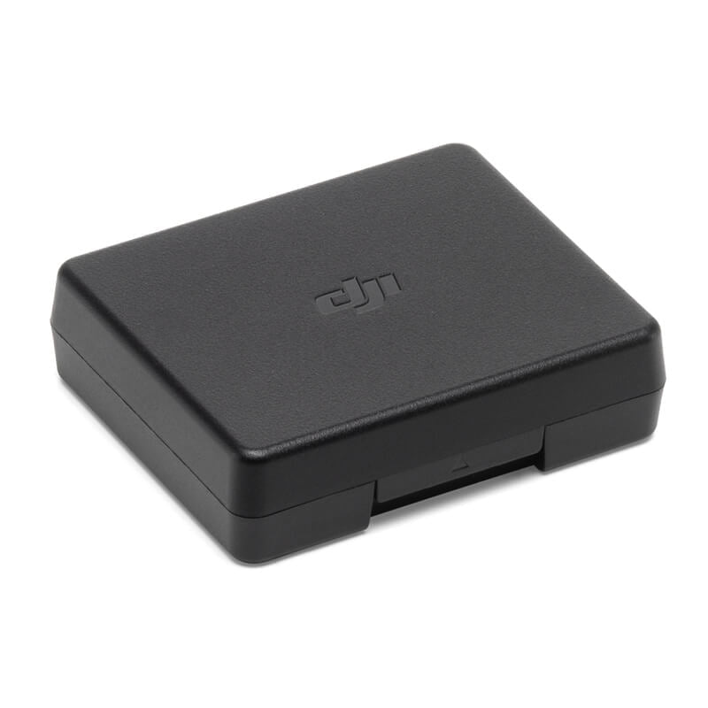 Black rectangular object with a brand logo on a white background