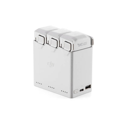 White power bank with multiple ports on a white background