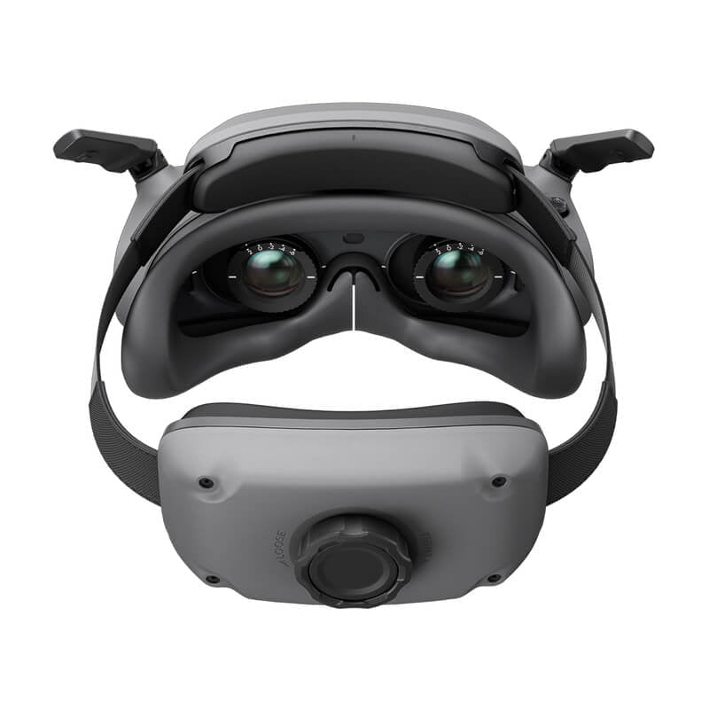 Black VR headset on a white background