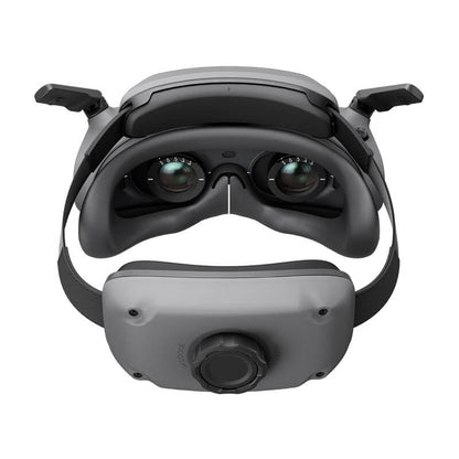 Black VR headset on a white background