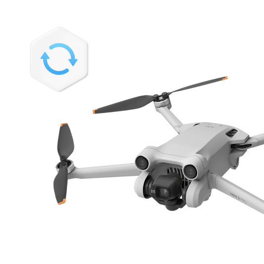 White drone with black camera on a transparent background