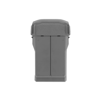 Gray outdoor trash bin on a white background