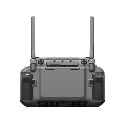 Black drone controller with antennas on a white background