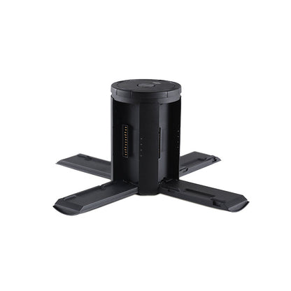 Black adjustable stand on a white background